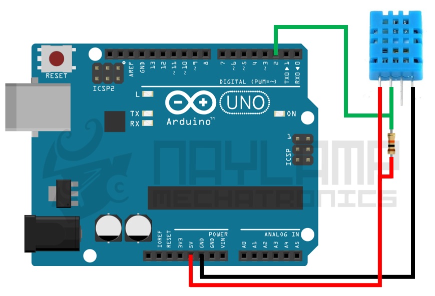 Conexion Arduino y DHT11 